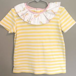 RB | Ruffle Collar Striped Top 3-4 YR